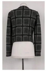 Current Boutique-Joie - Grey Plaid Wool Blend Jacket Sz S