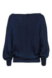 Current Boutique-Joie - Navy Dolman Sleeve Cowl Neck Sweater Sz XS