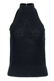 Current Boutique-Joie - Navy Sleeveless Mock Neck Cotton "Carmena" Sweater Sz XXS