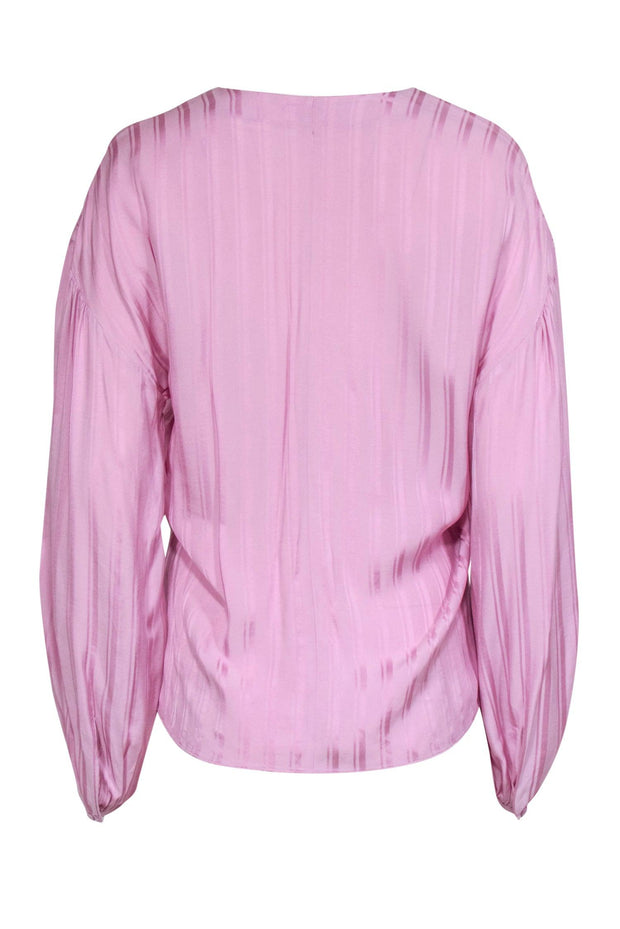 Current Boutique-Joie - Pink Lavender Balloon Blouse w/ Front Buttons Sz M