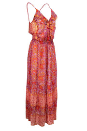 Current Boutique-Joie - Pink & Orange Silk Maxi Dress Sz S
