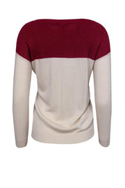 Current Boutique-Joie - Red & Ivory Colorblock Sweater Sz S