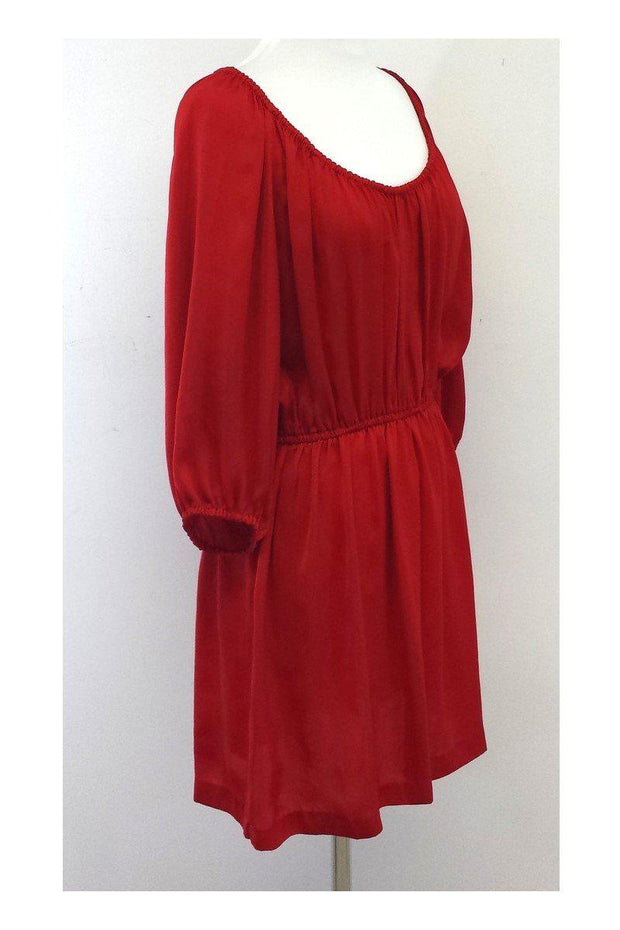 Current Boutique-Joie - Red Scoop Neck 3/4 Sleeve Dress Sz S