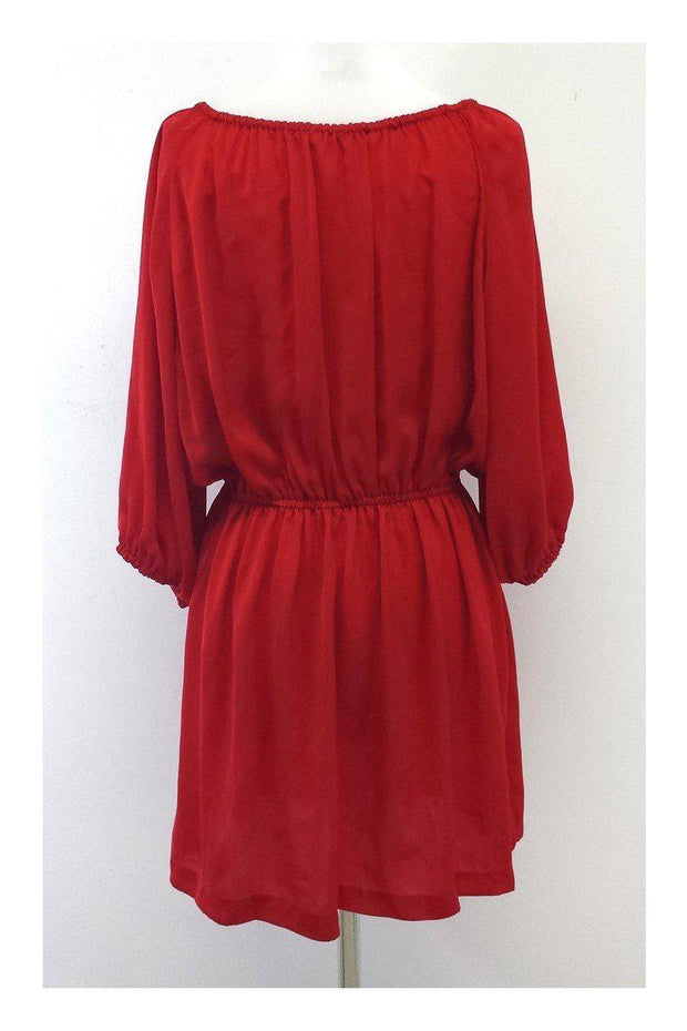 Current Boutique-Joie - Red Scoop Neck 3/4 Sleeve Dress Sz S