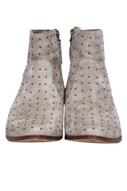 Current Boutique-Joie - Taupe Suede Studded Booties Sz 7