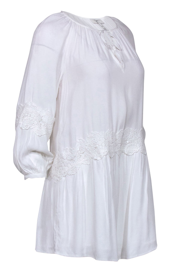 Current Boutique-Joie - White Boho Peasant Dress Sz XS