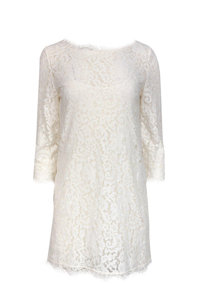 Current Boutique-Joie - White Lace Shift Dress Sz S