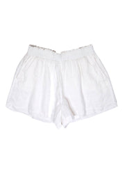 Current Boutique-Joie - White Linen High Waisted Shorts Sz M