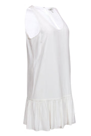Current Boutique-Joie - White Sleeveless Silk Drop Waist Shift Dress Sz M