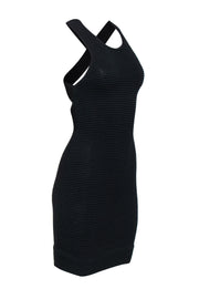 Current Boutique-Jonathan Simkhai - Black Ribbed Bodycon Midi Dress Sz XS