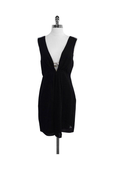 Current Boutique-Joseph - Black Silk Sleeveless Dress Sz 6