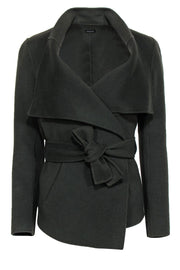 Current Boutique-Joseph - Olive Green Tie Front Wool Blend Jacket Sz 4