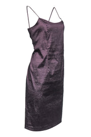 Current Boutique-Joseph Ribkoff - Deep Purple Shiny Satin Slip Dress Sz 12