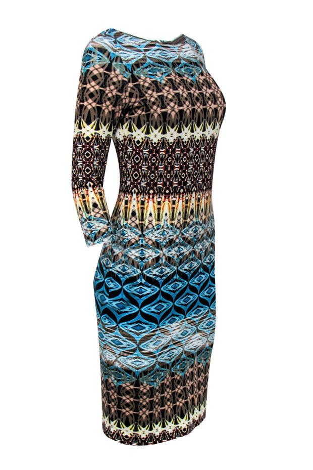 Current Boutique-Joseph Ribkoff - Geometric Printed Midi Dress Sz 6