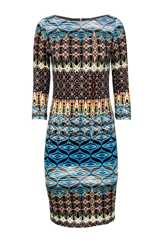Current Boutique-Joseph Ribkoff - Geometric Printed Midi Dress Sz 6