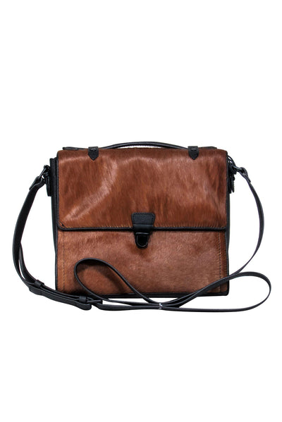 Current Boutique-Joy Gryson - Brown Calf Hair Structured Crossbody