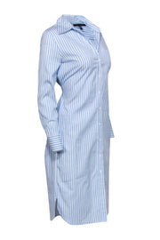 Current Boutique-Judith & Charles - Blue & White Striped Cotton Shirt Dress Sz 0