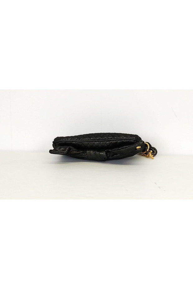 Vtg Juicy Couture Black Leather Shoulder Bag Purse Gold Chains | eBay