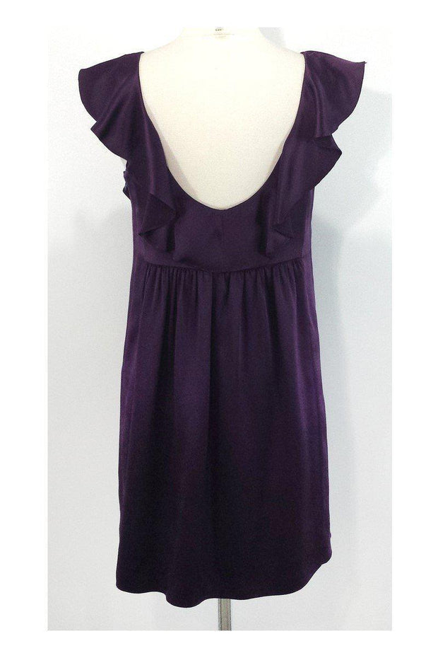 Current Boutique-Julie Haus - Purple Silk Ruffle Dress Sz 4