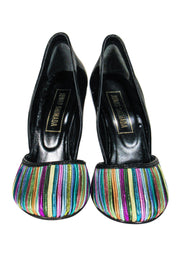 Current Boutique-Junko Shimada - Multicolor Metallic Stripe Heels Sz 7