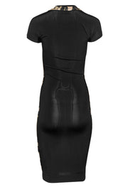 Current Boutique-Just Cavalli - Black Dress w/ Animal Print Piping Sz 0