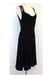 Current Boutique-Just Cavalli - Black & Gold Sleeveless Dress Sz 8
