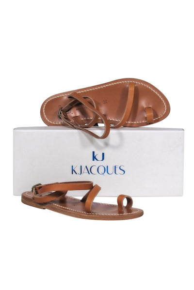 Current Boutique-K.Jacques - Tan Leather Strappy "Loki" Sandals Sz 5