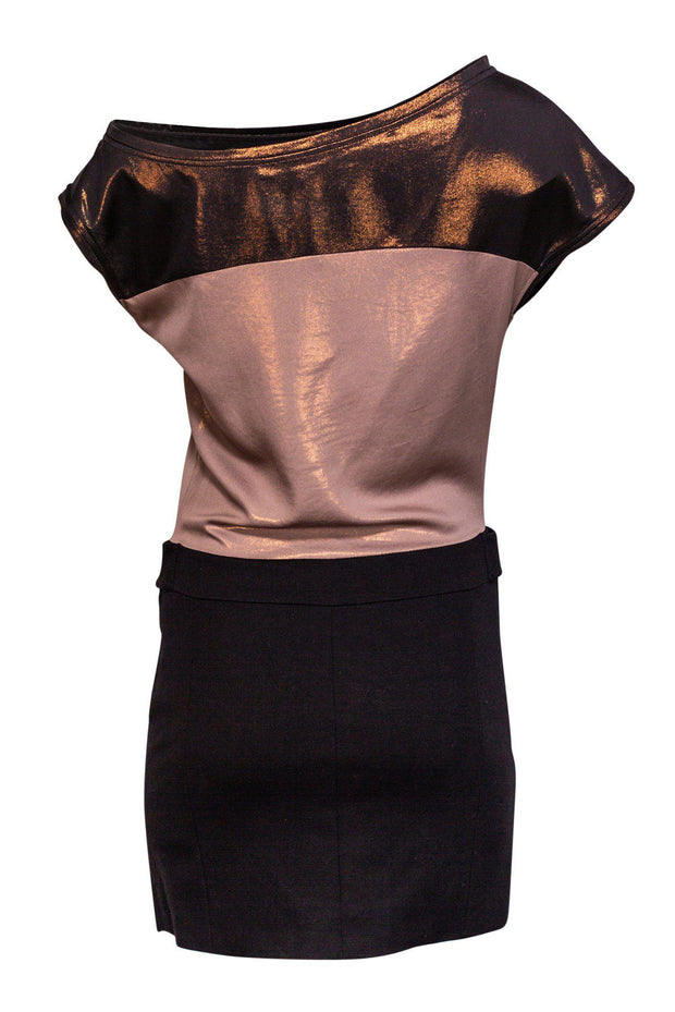 Current Boutique-Karen Millen - Black & Grey Metallic Dress Sz 6