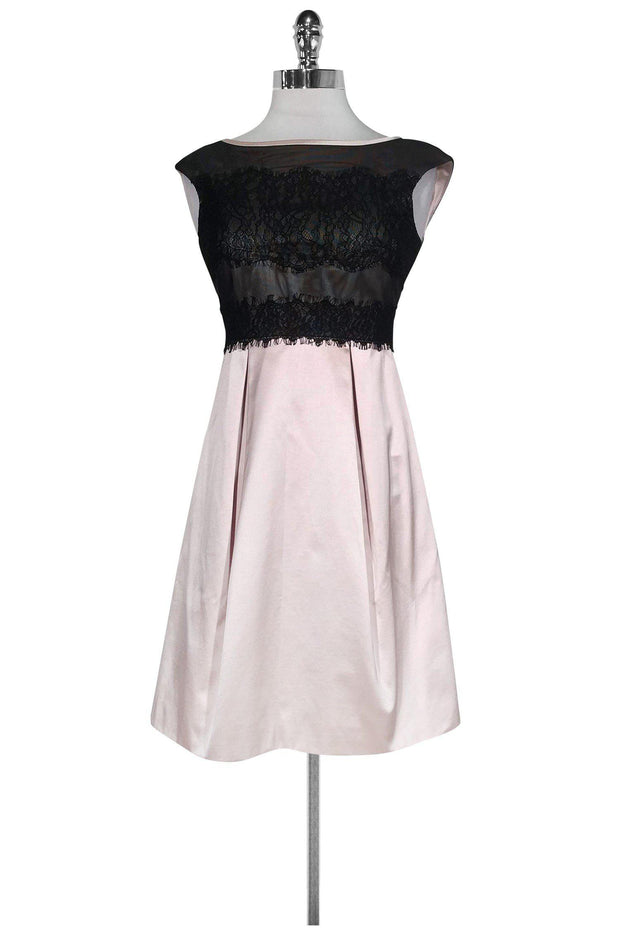 Current Boutique-Karen Millen - Black & Pink Lace Bodice Dress Sz 4