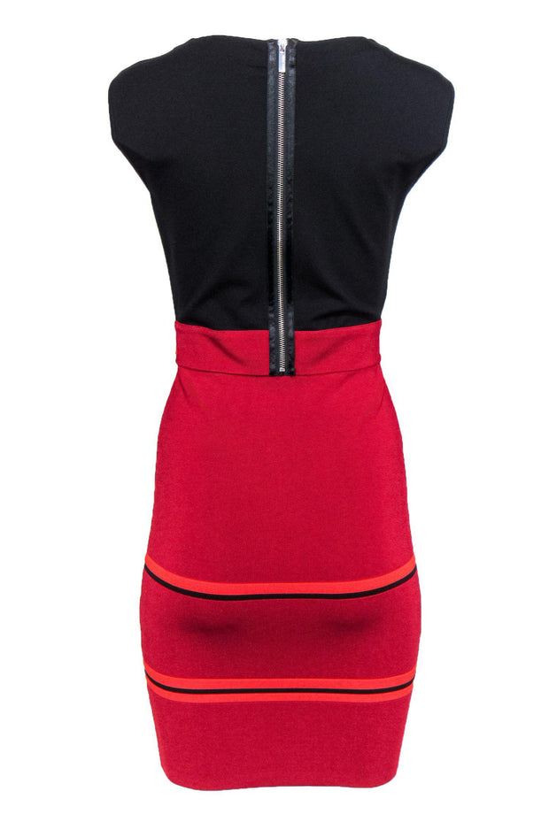 Current Boutique-Karen Millen - Black & Red Dress w/ Bandage Skirt Sz 2