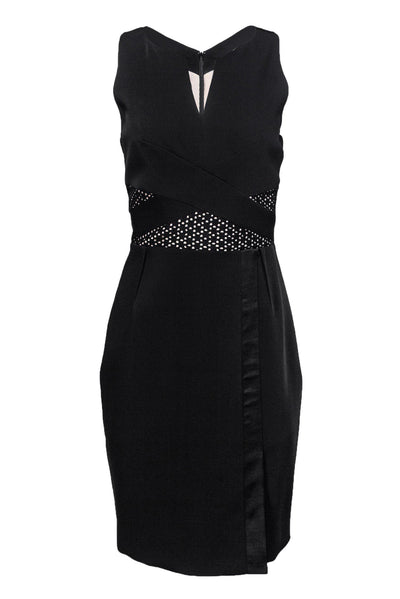 Current Boutique-Karen Millen - Black Sheath Dress w/ Crisscross Bodice Sz 8