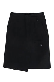 Current Boutique-Karen Millen - Black Utility-Style Midi Skirt Sz 4