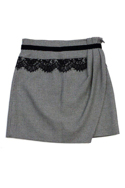 Current Boutique-Karen Millen - Black & White Checkered Skirt Sz 8