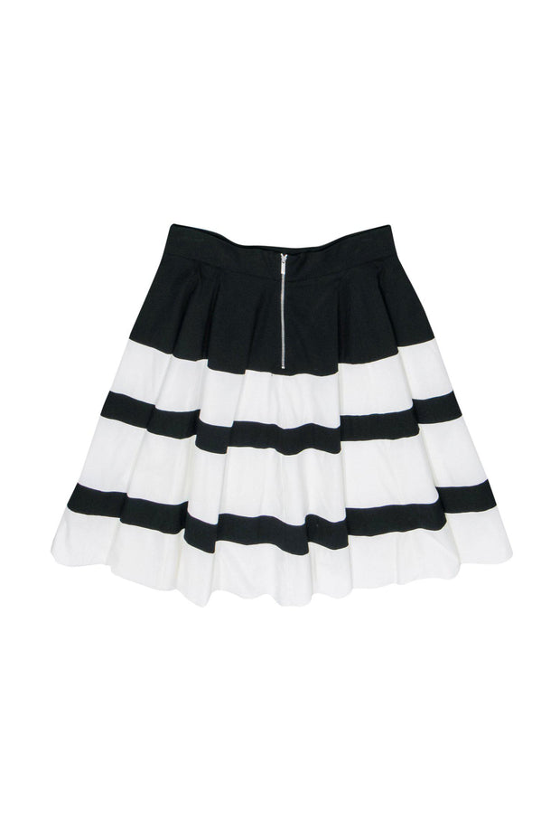 Current Boutique-Karen Millen - Black & White Cotton Blend Circle Skirt Sz 10
