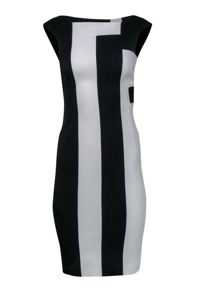 Current Boutique-Karen Millen - Black & White Paneled Sheath Dress Sz 4
