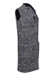 Current Boutique-Karen Millen - Black & White Tweed Longline Vest Sz 6