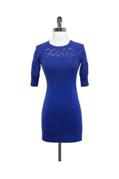 Current Boutique-Karen Millen - Cobalt Blue Cotton Blend Dress Sz 0
