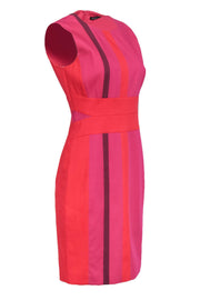Current Boutique-Karen Millen - Hot Pink & Red Colorblock Cotton Dress Sz 8