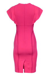 Current Boutique-Karen Millen - Hot Pink Sheath Dress w/ Lace Embroidery Sz 4