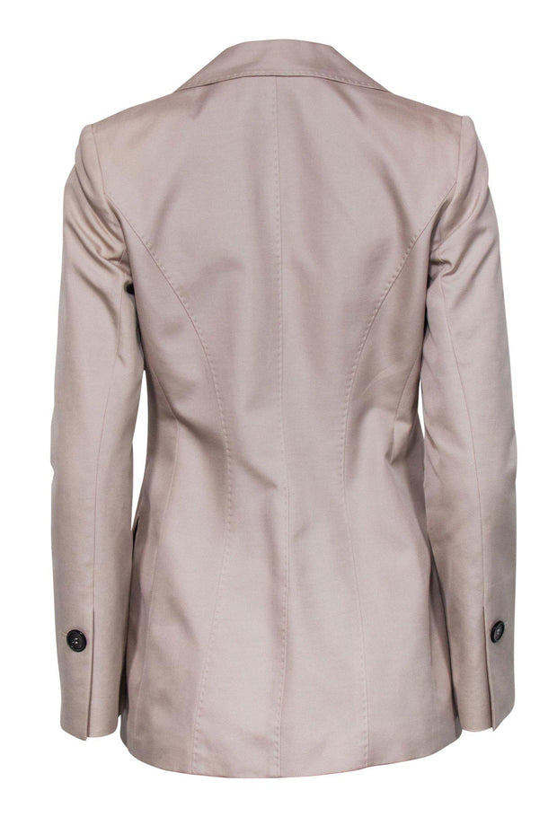 Current Boutique-Karen Millen - Light Beige Cotton Single Button Blazer Sz 6