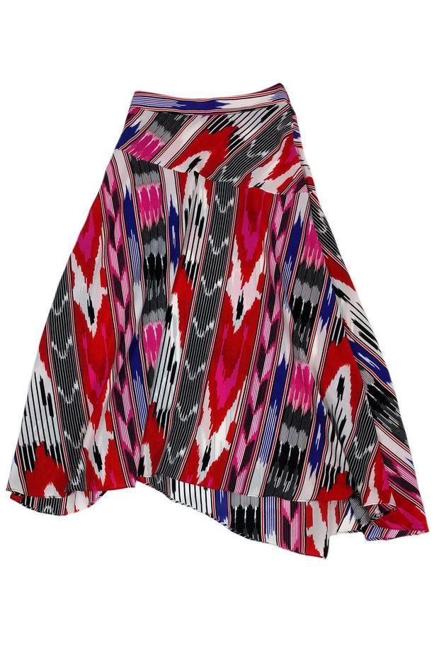 Current Boutique-Karen Millen - Multicolor Tiered Abstract Midi Skirt Sz 2