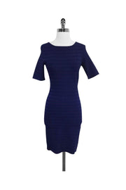 Current Boutique-Karen Millen - Navy Textured Bodycon Dress Sz 2