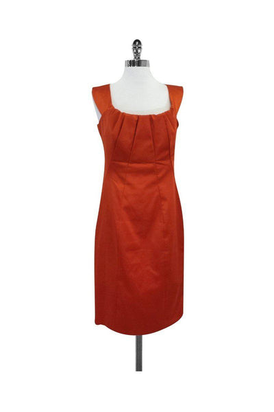 Current Boutique-Karen Millen - Orange Silk Sleeveless Dress Sz 10