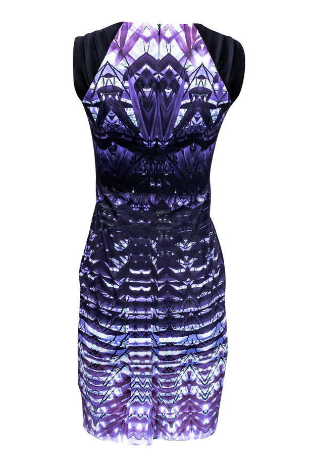 Current Boutique-Karen Millen - Purple Graphic Nature Print Dress Sz 6