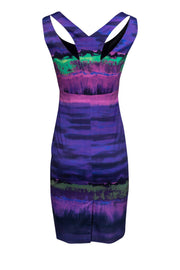 Current Boutique-Karen Millen - Purple Marbled Print Sheath Dress Sz 6