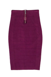 Current Boutique-Karen Millen - Purple Midi Bandage Skirt Sz 2