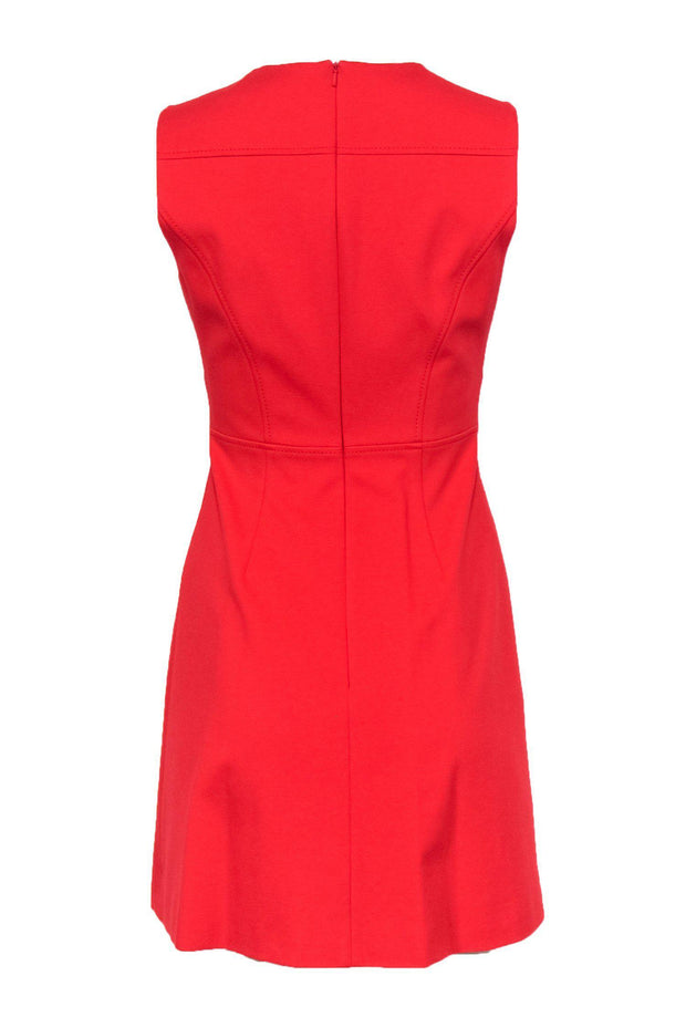 Current Boutique-Karen Millen - Red Sleeveless Sheath Dress w/ Buttons Sz 6