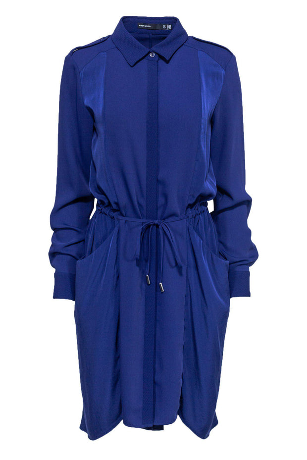 Current Boutique-Karen Millen - Royal Blue Shirtdress w/ Drawstring Sz 8