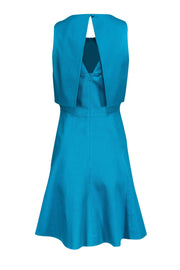 Current Boutique-Karen Millen - Turquoise A-Line Dress Sz 8