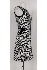Current Boutique-Karen Millen - White, Black & Beige Zebra Print Dress Sz 6